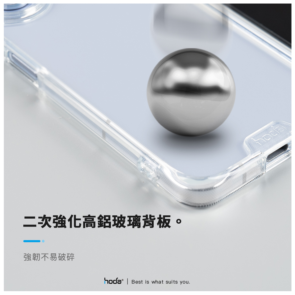 hoda殼 晶石軍規_三星Z Fold6 透明+晶石殼專用外螢幕玻璃貼(285)