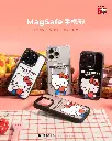 hoda殼_晶石磁吸三麗鷗系列透明 iPhone16Plus 愛心KITTY (8122)