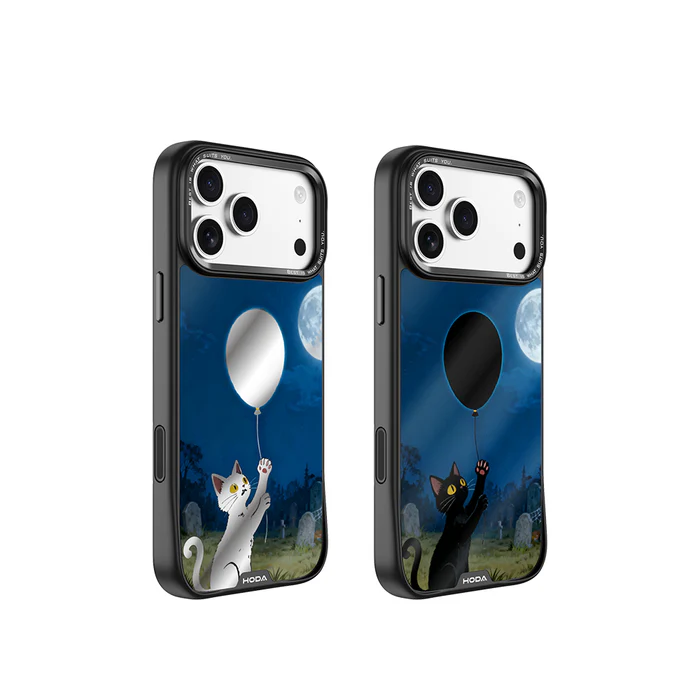 Hoda殼_幻石銀鏡 月夜氣球貓 17Pro (5549)