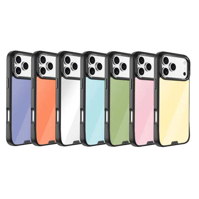 HODA殼_幻石玻璃防摔殼 iPhone17ProMAX 白馬卡龍 (5662)