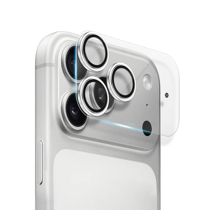 Hoda_藍寶石不鏽鋼貼+玻璃貼 iPhone17ProMAX 銀色 (762)