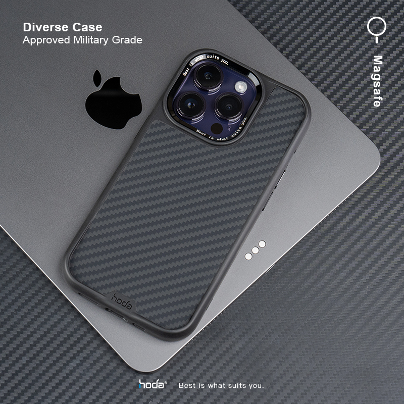 Hoda殼_幻石軍規MagSafe iPhone 15 ProMax 凱夫拉 (994)