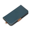 PGA殼_Premium Style_經典側翻蓋PU皮革_iPhone15Pro藍色(448)