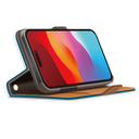 PGA殼_Premium Style_經典側翻蓋PU皮革_iPhone15Pro藍色(448)