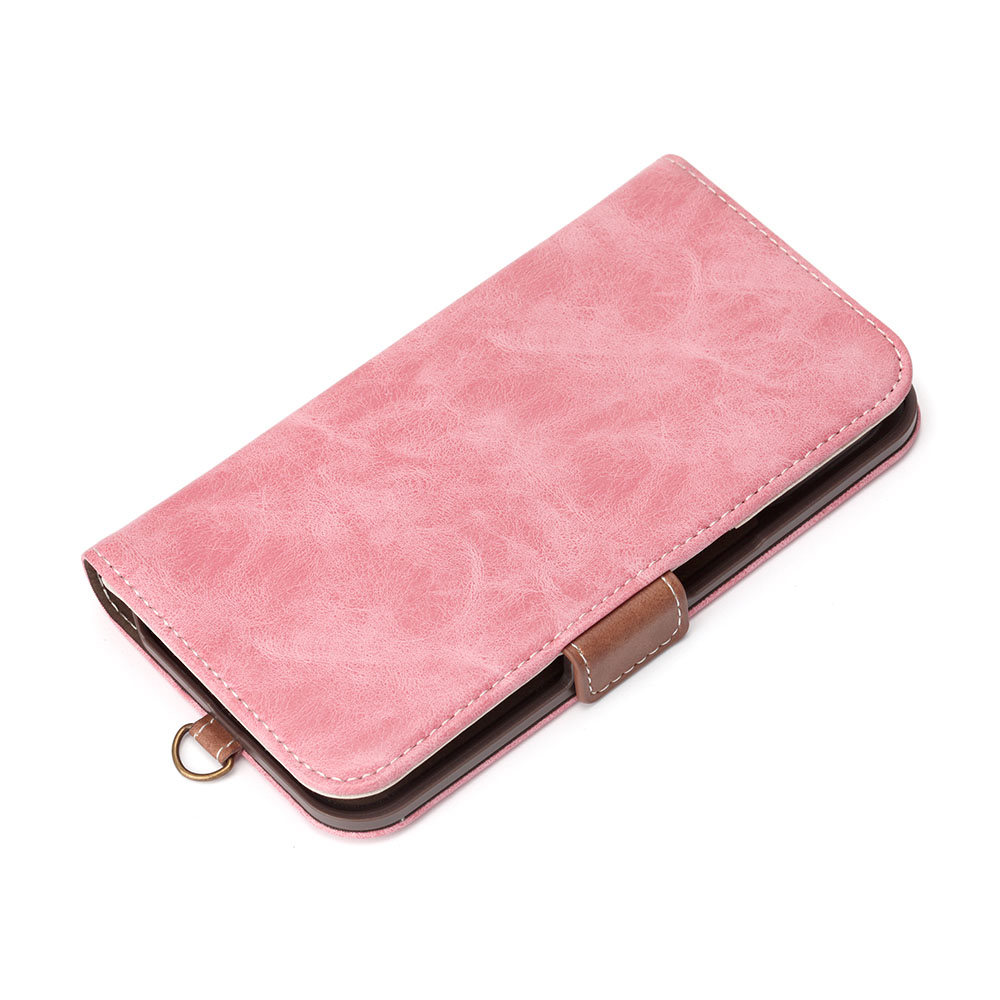 PGA殼_Premium Style_經典側翻蓋PU皮革_iPhone15粉色(427)