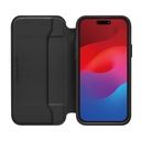 PGA殼_Premium Style_透明玻璃翻蓋皮套(圓形)_iPhone15黑色(441)