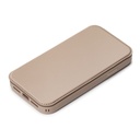 PGA殼_Premium Style_透明玻璃翻蓋皮套(圓形)_iPhone15卡其(458)