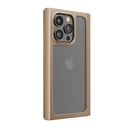 PGA殼_Premium Style_透明玻璃翻蓋皮套(方形)_iPhone15Pro米色(530)