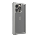 PGA殼_Premium Style_透明玻璃翻蓋皮套(方形)_iPhone15Pro灰色(554)