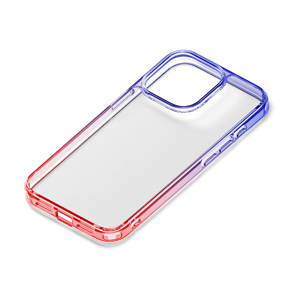 PGA殼_Premium Style_漸層混合透明背蓋_iPhone15Pro紫紅(653)