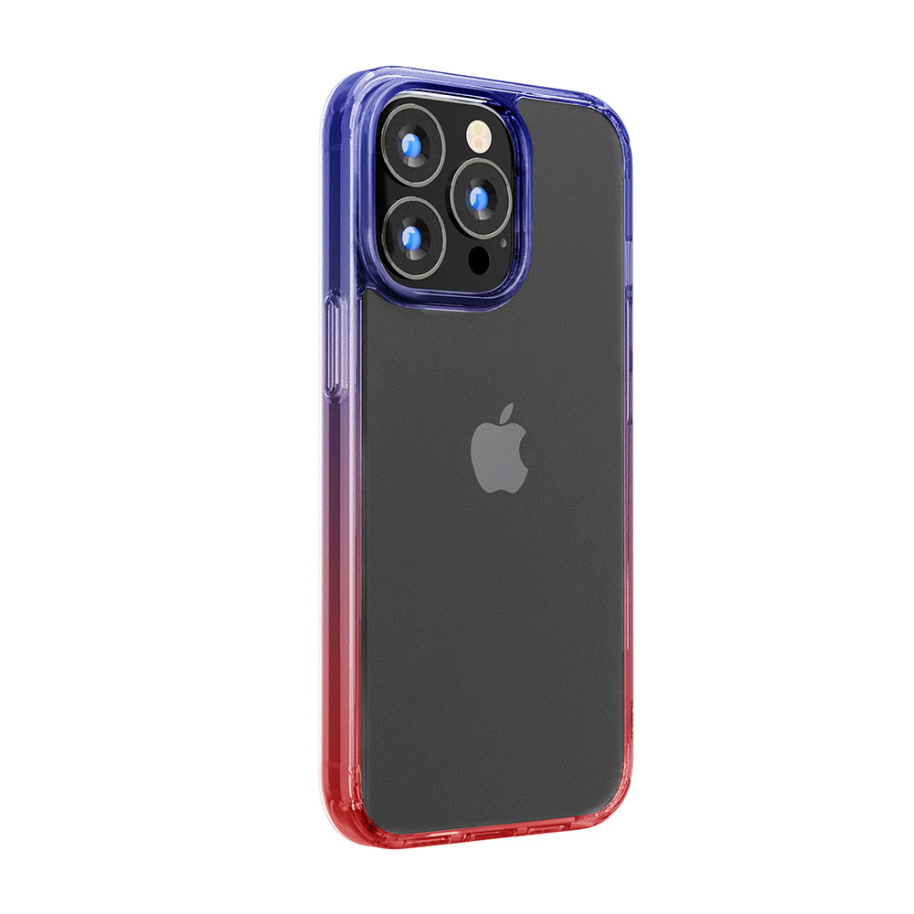 PGA殼_Premium Style_漸層混合透明背蓋_iPhone15Pro紫紅(653)