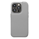 PGA殼_Premium Style_後翻蓋PU皮革_iPhone15Pro灰色(738)