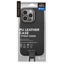 PGA殼_Premium Style_PU皮革背蓋帶掛扣_iPhone15Pro黑色(752)