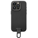 PGA殼_Premium Style_PU皮革背蓋帶掛扣_iPhone15Pro黑色(752)