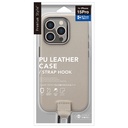 PGA殼_Premium Style_PU皮革背蓋帶掛扣_iPhone15Pro灰色(769)