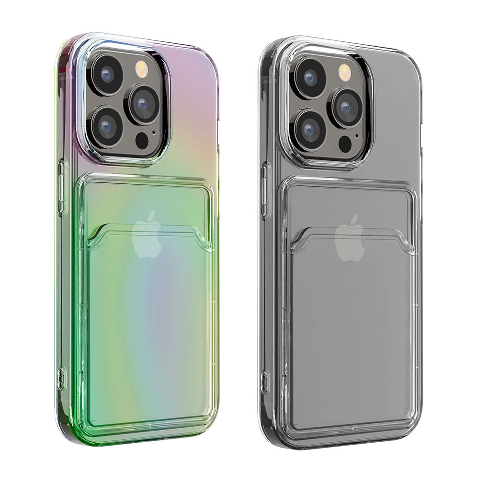 PGA殼_Premium Style_TPU插卡背蓋_iPhone15Pro彩透(806)