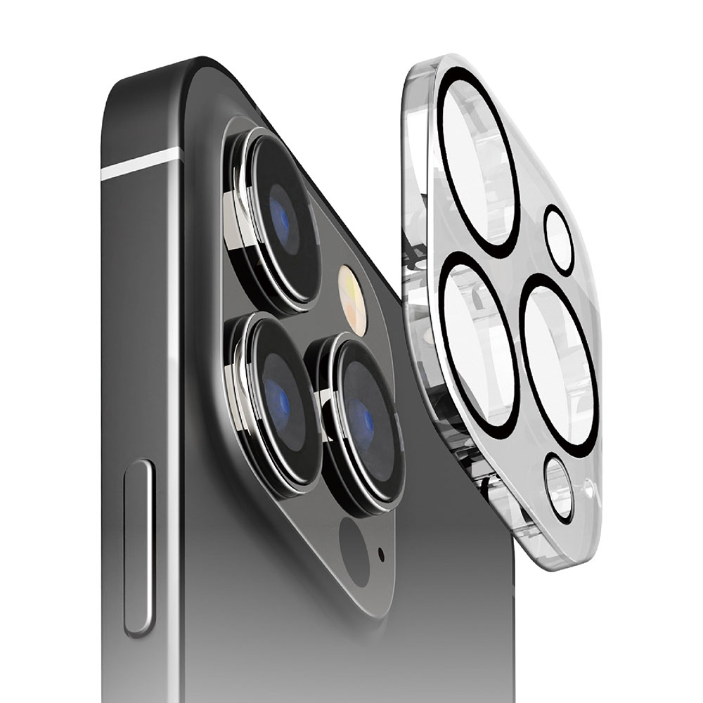 PGA配件_Premium style iPhone15Pro/15ProMax高清3眼鏡头膜10H鋼化玻璃_透明(950)