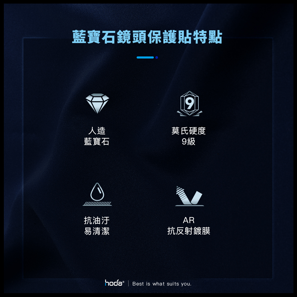 Hoda 藍寶石鏡頭貼3顆-金色 iPhone14Pro/14ProMax (628)