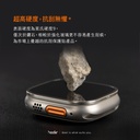 hoda配件_藍寶石高清_Ti鈦合金邊框+膜套裝Apple Watch_Ultra2/Ultra 49mm灰色(004)