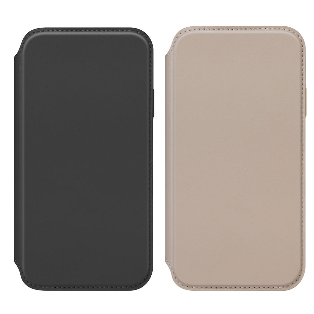 PGA殼_Premium Style_透明玻璃翻蓋皮套(圓形)_iPhone15卡其(458)