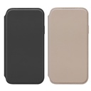 PGA殼_Premium Style_透明玻璃翻蓋皮套(圓形)_iPhone15卡其(458)