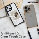 PGA殼_Premium Style_軍規透明背蓋_可拆卸孔_iPhone15Pro卡其(578)