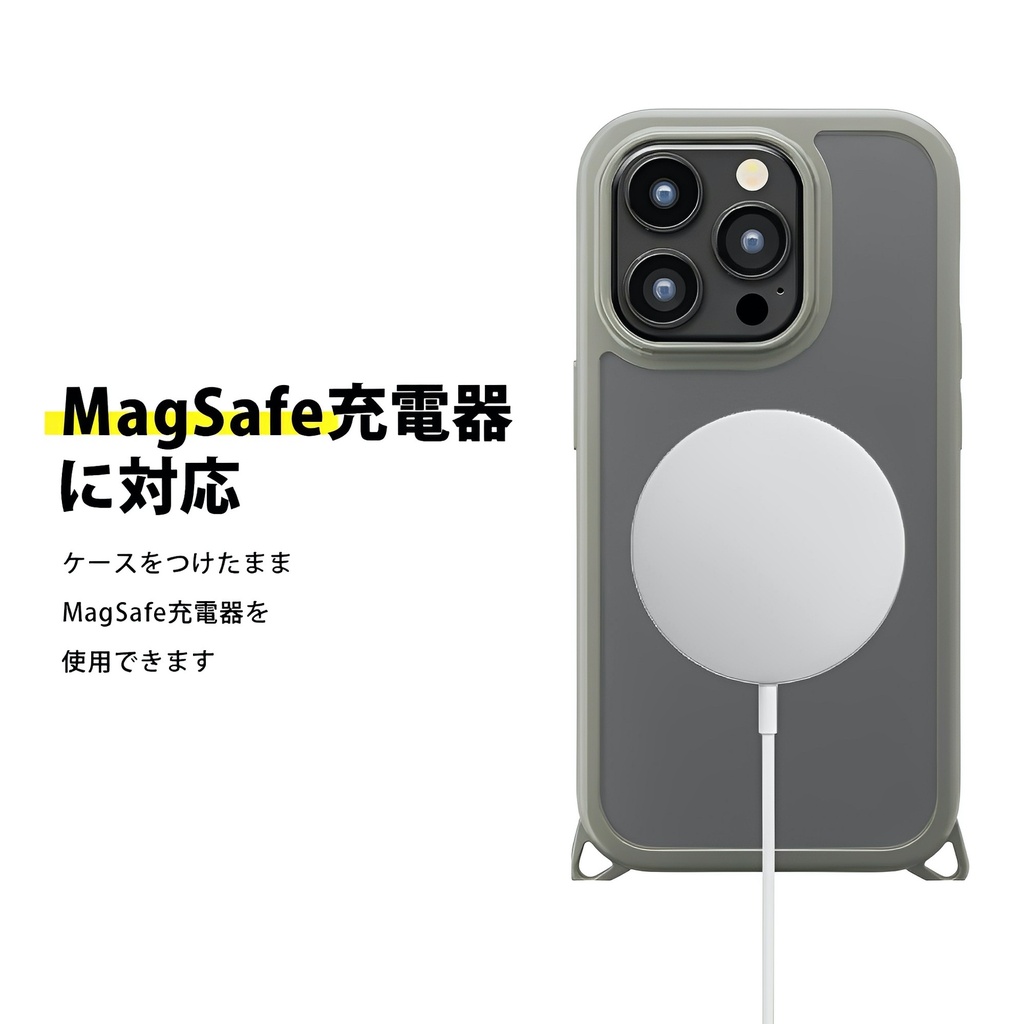 PGA殼_Premium Style_軍規透明背蓋_可拆卸孔_iPhone15Pro卡其(578)