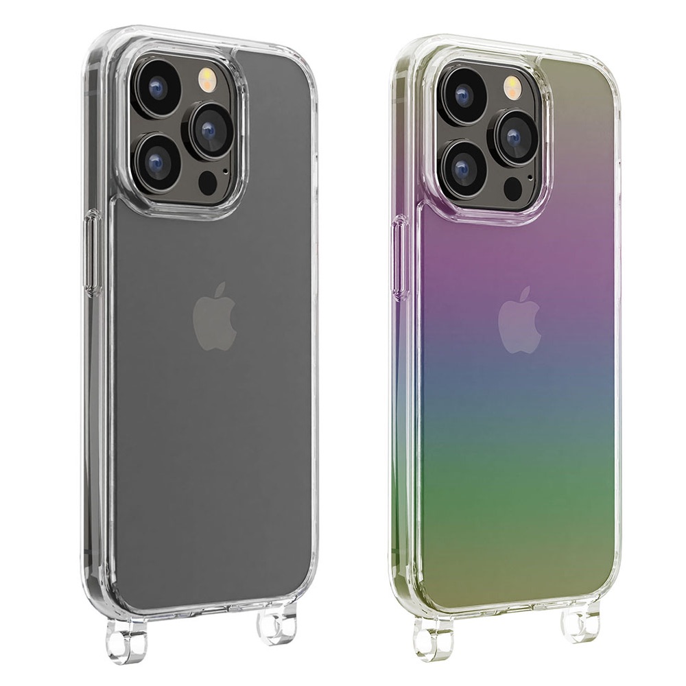 PGA殼_Premium Style_TPU附肩帶孔透明混合背蓋_iPhone15Pro彩透(646)