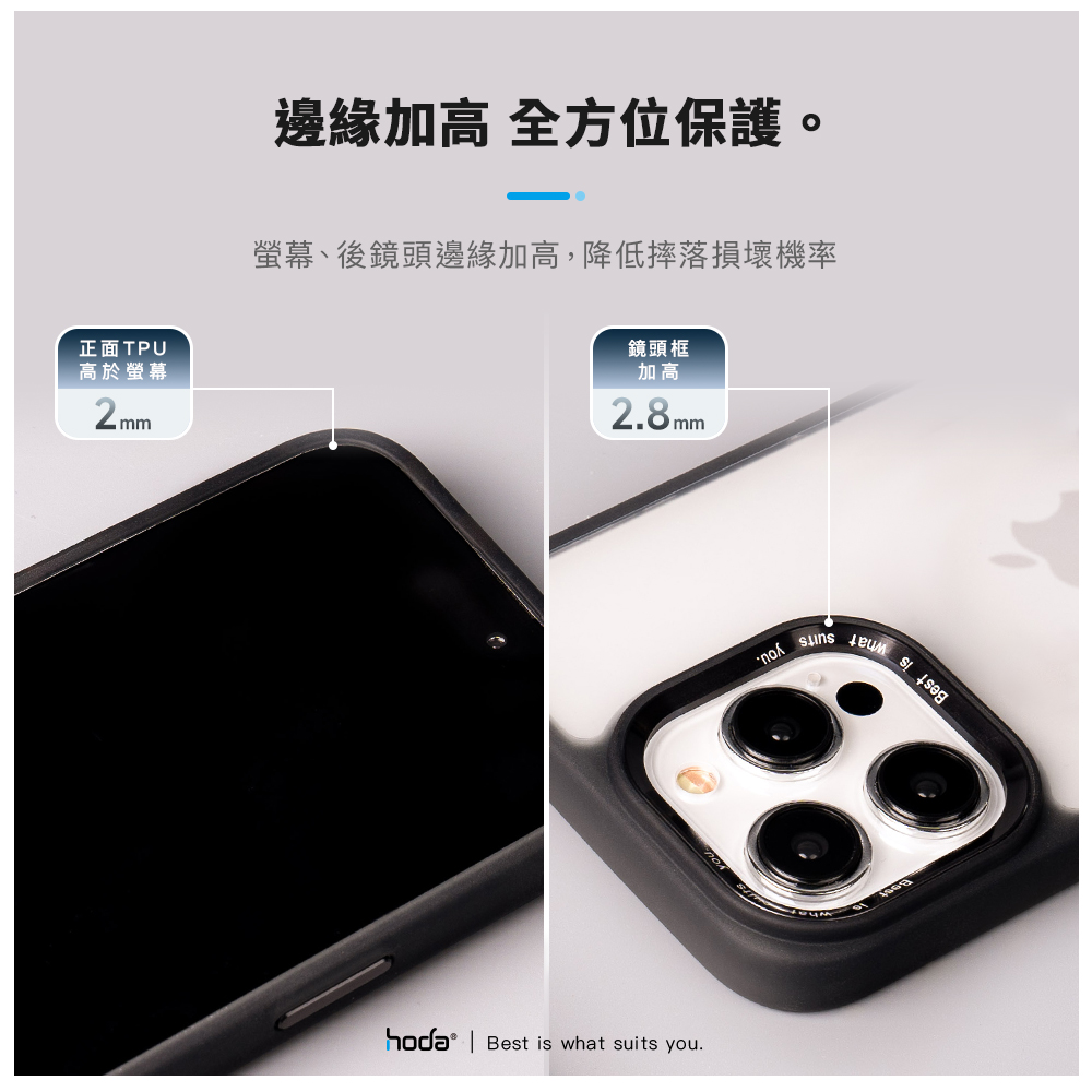Hoda殼_柔石軍規 iPhone 15 Pro 卡布里藍 (763)