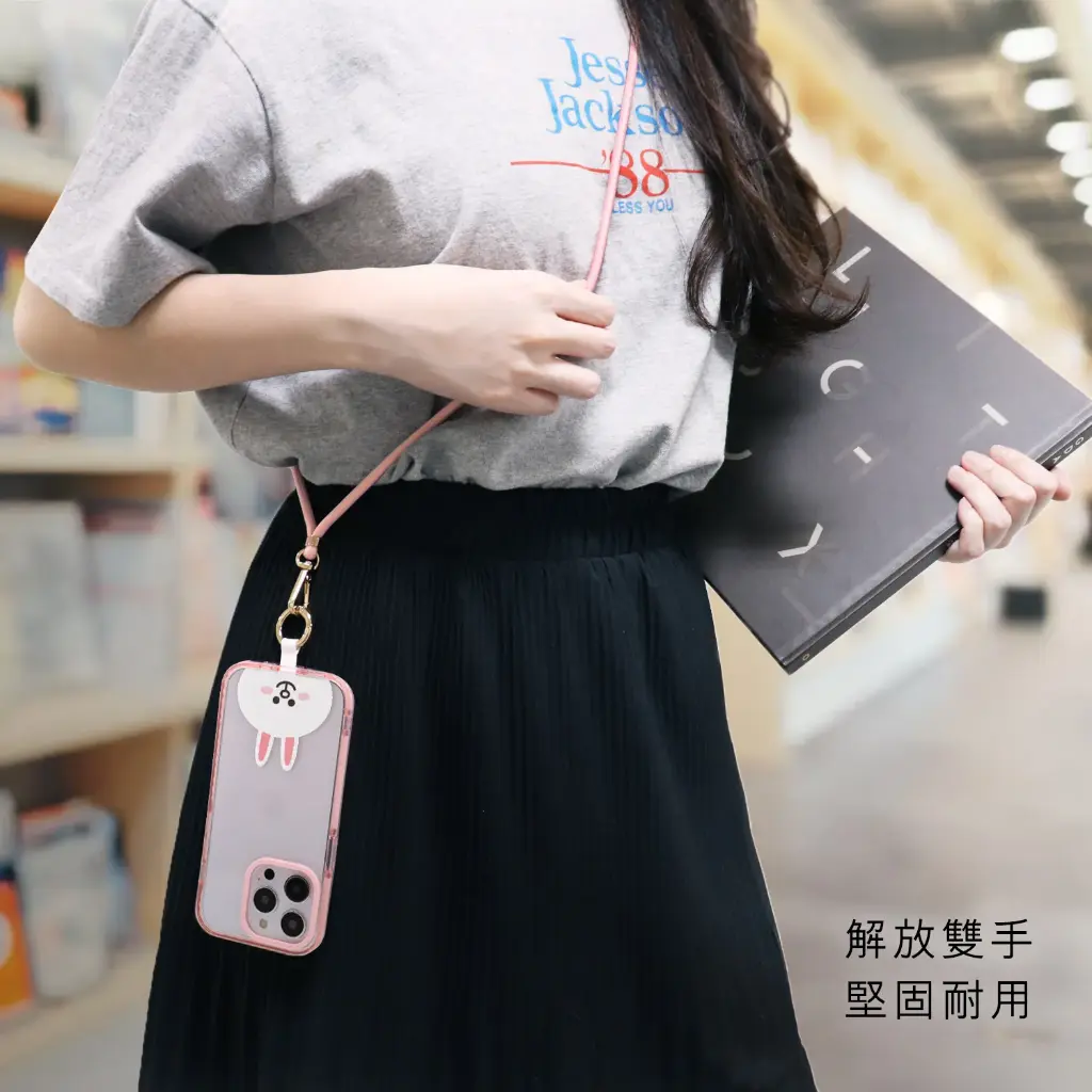 GARMMA配件_LINE_造型手機扣環背帶-兔兔(958)