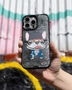 hoda殼_幻石米豆玻璃 MagSafe_iPhone15Plus 麥克鬥牛犬(795)