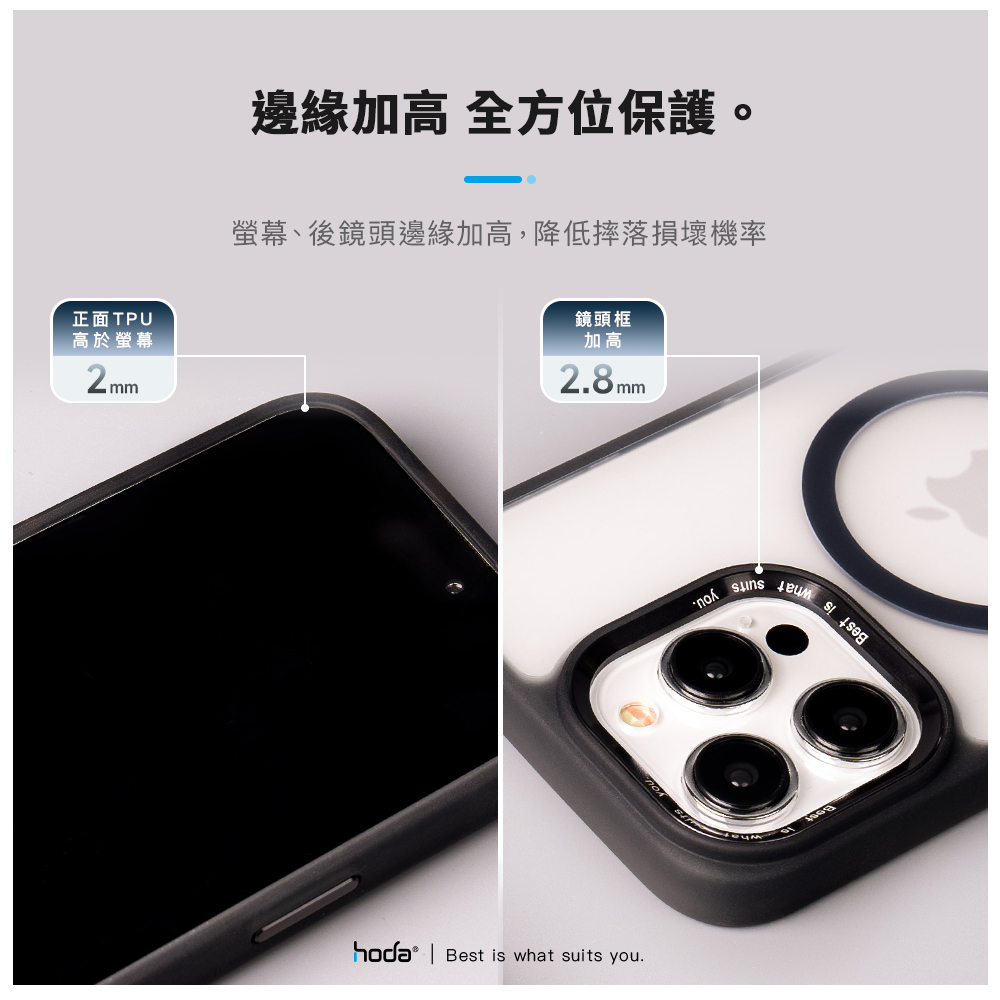 Hoda殼_柔石軍規MagSafe iPhone 15 Pro 奧倫橙 (374)