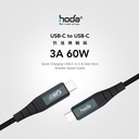  hoda充電_60W 快速傳輸線PD_USBC to C_1.2m黑色(872) 
