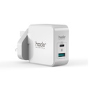 hoda充電_30w極速智能雙孔PD快充電器USBA-C_白色(448)