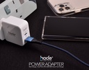 hoda充電_30w極速智能雙孔PD快充電器USBA-C_白色(448)