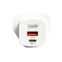 hoda充電_33wGaN氮化鎵智能雙孔PD快充電器USBA-C_白色(372)