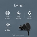 hoda充電_車充出風口手機架_磁吸充電MagSafe_黑色(634)