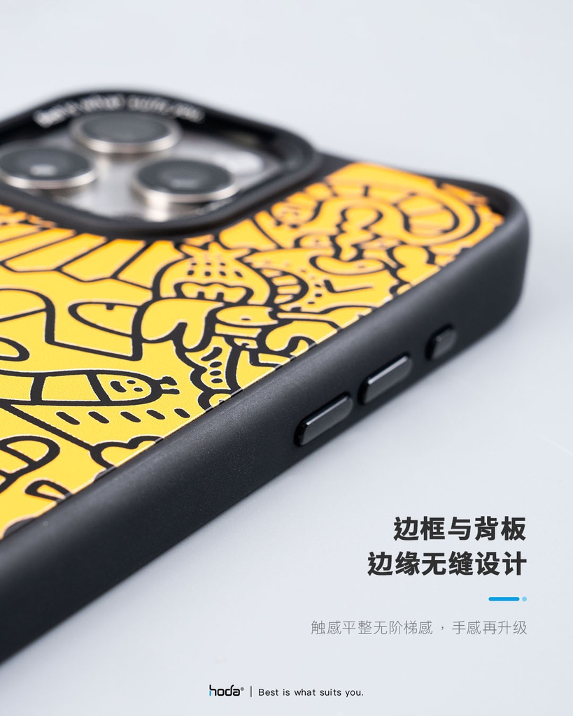 hoda殼_幻石米豆黑鏡 MagSafe_iPhone15ProMax 芒果遇上墨汁(016)