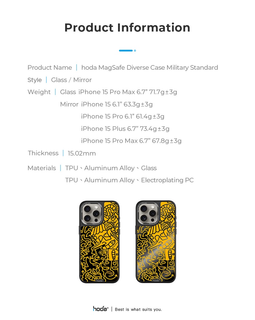 hoda殼_幻石米豆黑鏡 MagSafe_iPhone15ProMax 芒果遇上墨汁(016)