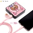 GARMMA電源_LINE USB-Lightning叢林款吊飾傳輸線-長頸鹿熊大(906)