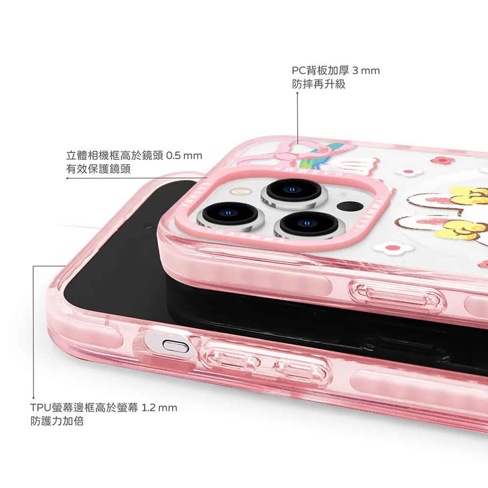 GARMMA殼_LINE(磁吸)-甜蜜午茶系列-兔兔iPhone15ProMax(662)