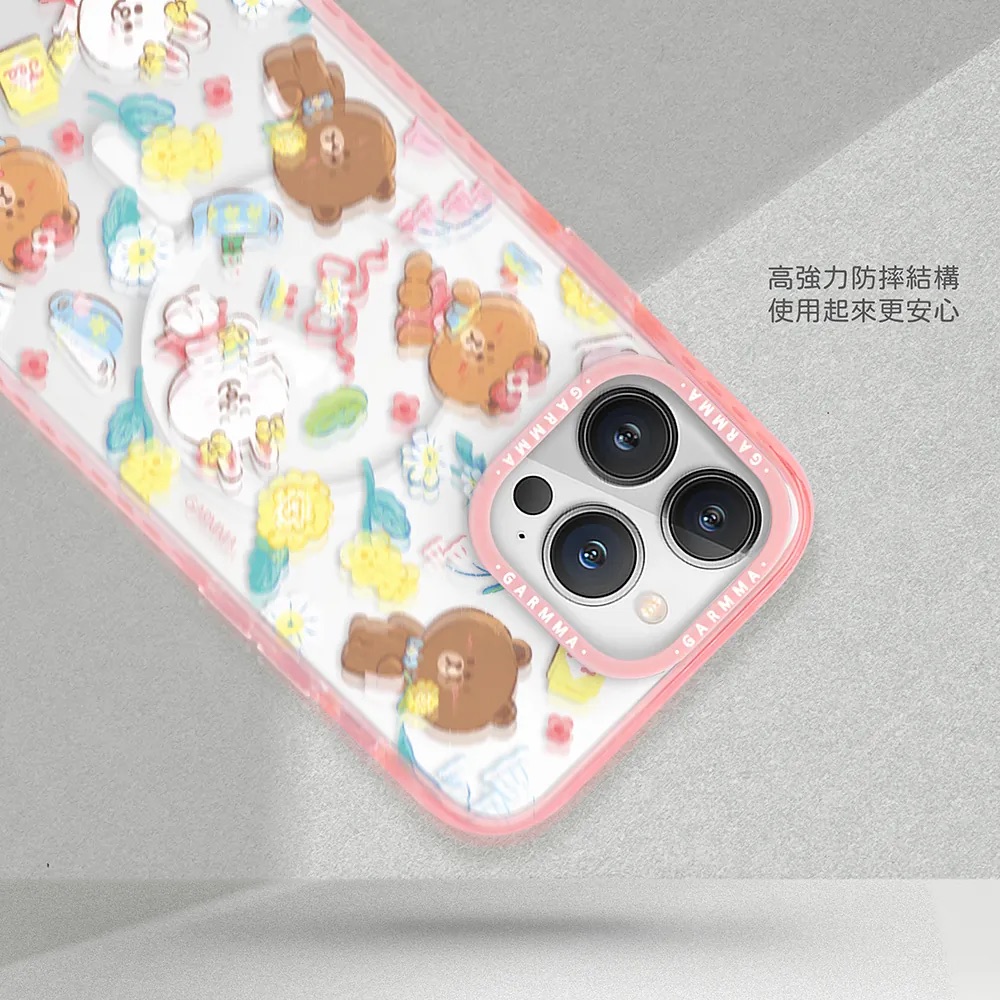 GARMMA殼_LINE(磁吸)-甜蜜午茶系列-好朋友iPhone15ProMax(693)