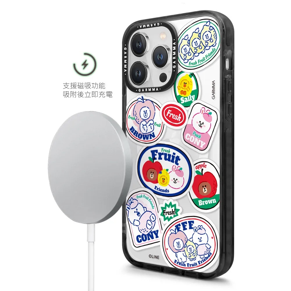 GARMMA殼_LINE(磁吸)-水果系列-夥伴貼紙iPhone15ProMax(723)