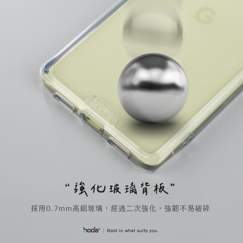 hoda殼_晶石軍規防摔殼 Google Pixel 7 透黑 (086)