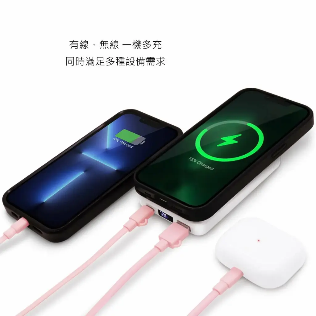 GARMMA電源_MM 磁吸無線10000mAh行動電源-漫步花叢(955)