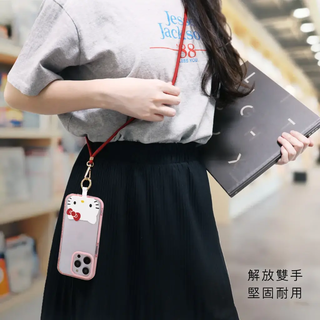 GARMMA配件_KT 造型手機扣環背帶-紅色(293)