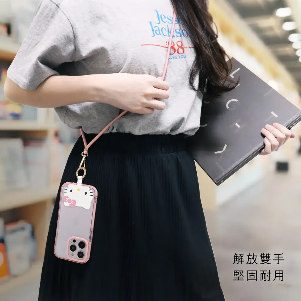 GARMMA配件_KT 造型手機扣環背帶-粉色(903)