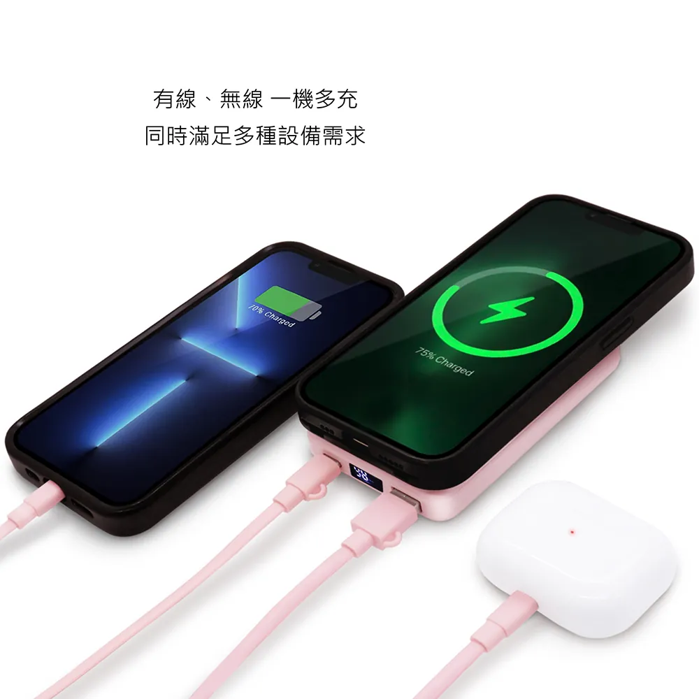 GARMMA電源_TS 磁吸無線10000mAh行動電源-繽紛樂(975)
