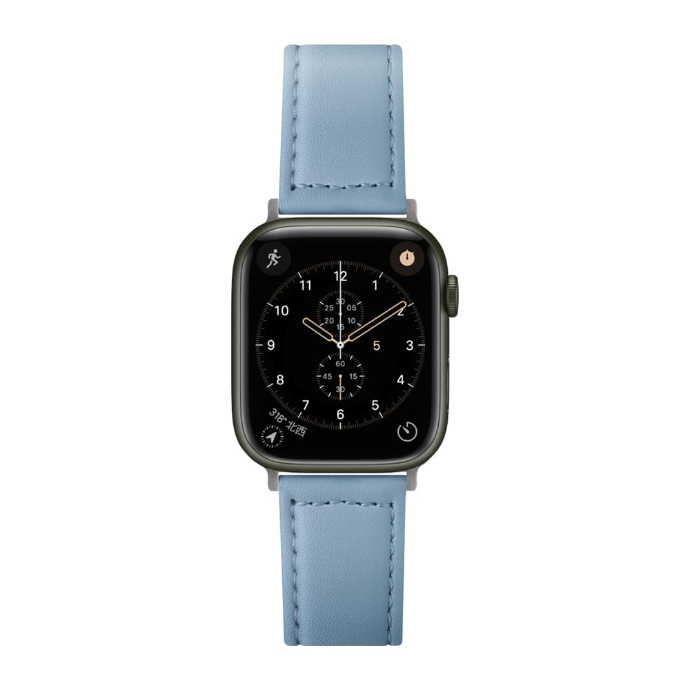 PGA_錶帶PU皮革_Apple Watch 49/45/44/42mm 藍色(757)