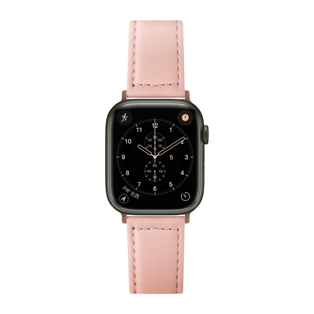 PGA_錶帶PU皮革_Apple Watch 49/45/44/42mm 粉色(764)